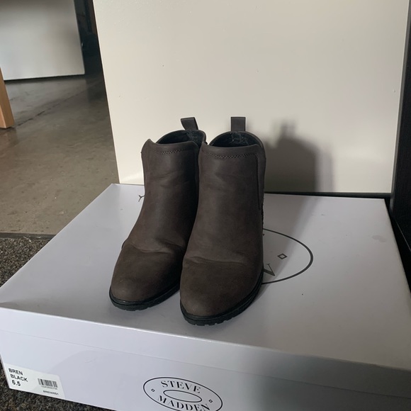 Brown Women’s Heeled Boots Shoes - Picture 5 of 6